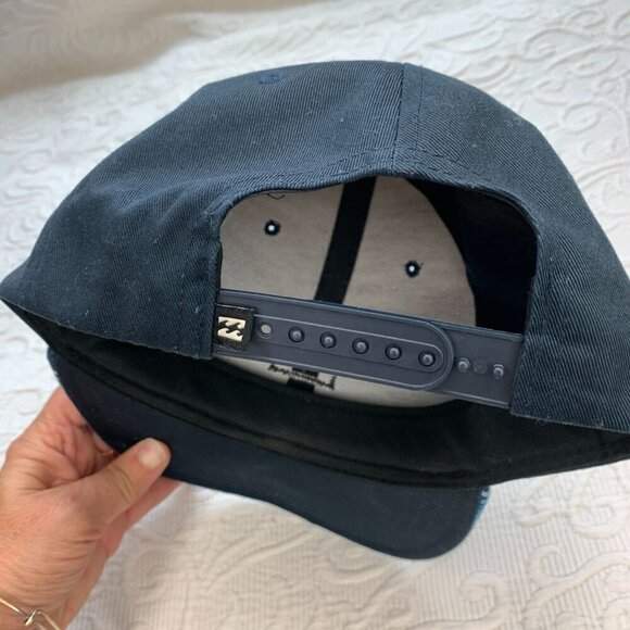 Billabong Mens One Size Snapback Cap With Blue Wave Pattern Adjustable Hat - Picture 5 of 8